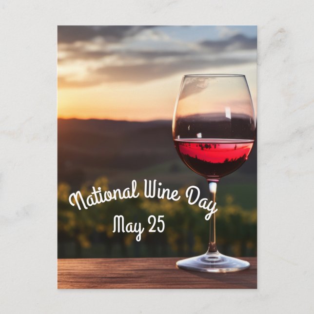 National Wine Day Postcard (Front)