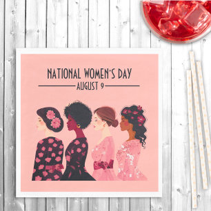 National Women’s Day Global Women Pink Floral Napkin
