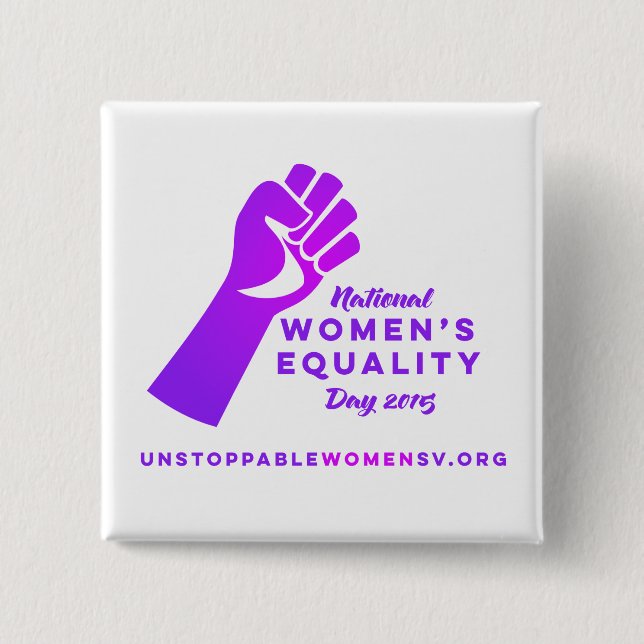 National Women's Equality Day Button (Front)