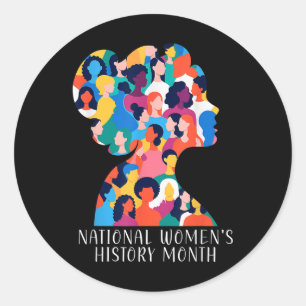National Womens History Month 2025 Womens History  Classic Round Sticker