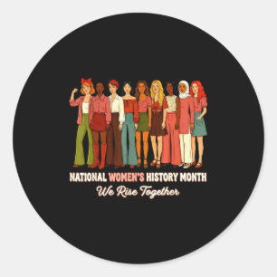 National women's history month 2026 feministNation Classic Round Sticker
