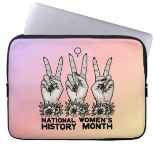 National Women's History Month Feminist women Laptop Sleeve