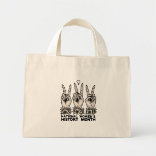 National Women's History Month Feminist women Mini Tote Bag