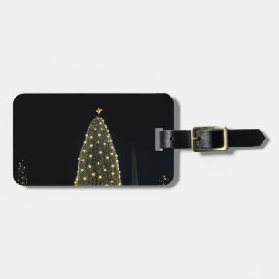 National Xmas Tree & Washington Monument at Night Luggage Tag