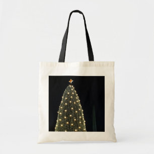 National Xmas Tree & Washington Monument at Night Tote Bag
