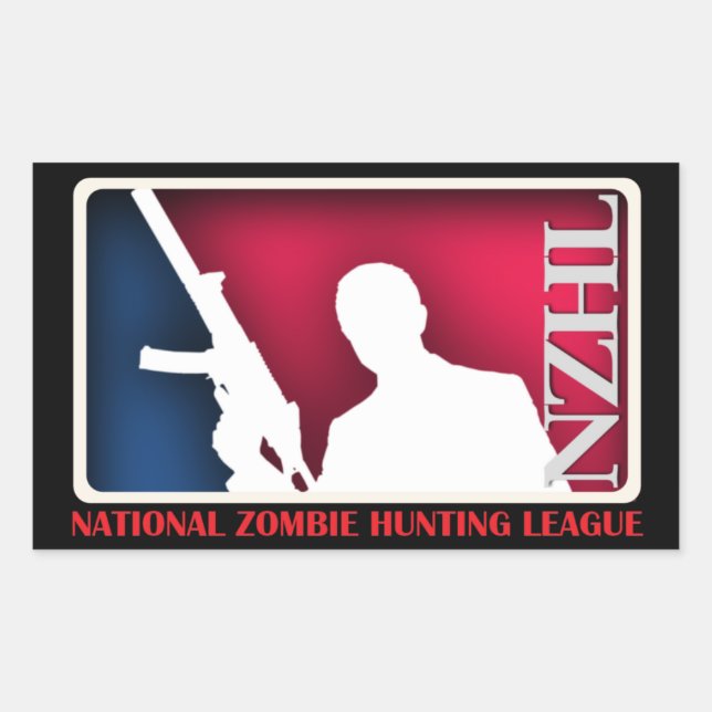 National Zombie Hunting League Sticker (Front)
