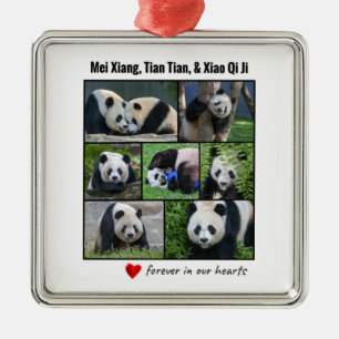 National Zoo Pandas "Forever in Our Hearts" Metal Ornament