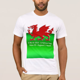 Nations Rugby Winners Commemorative Welsh Flag T-Shirt
