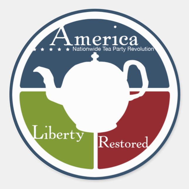 Nationwide Tea Party Revolution sticker (Front)