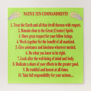 Native 10 Commandments 676 Piece Puzzle