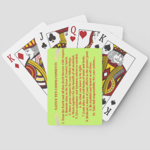 Native 10 Commandments Classic Playing Cards