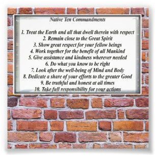 Native 10 Commandments Photo Enlargement Paper Print