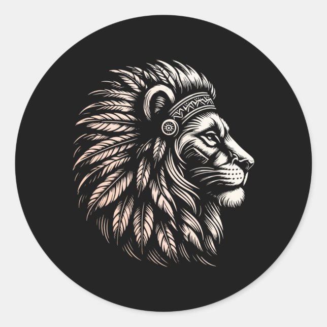 Native Aamerican Indian Day Pride Indigenous Classic Round Sticker (Front)