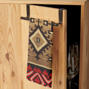 Native Am. Design w/out Initials Tea Towel