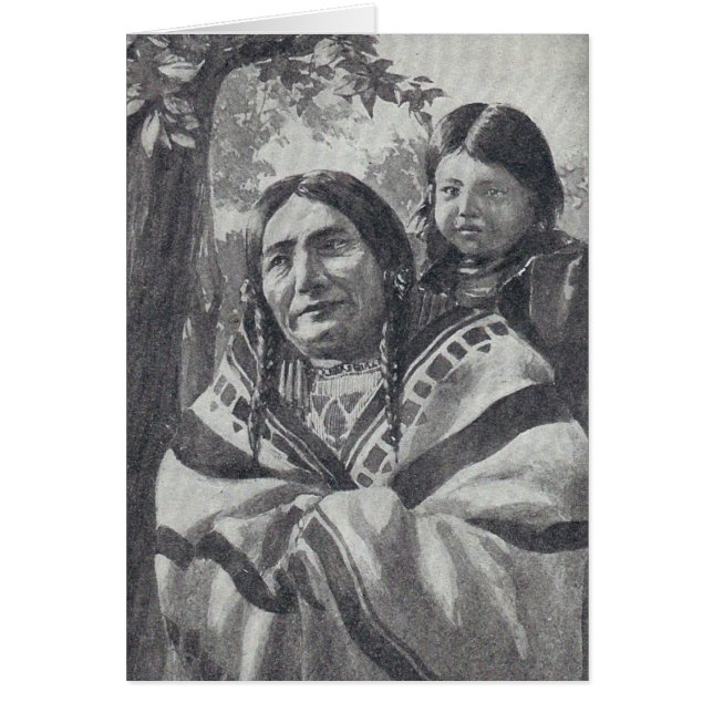 Native Amercan Woman And Child (Front)
