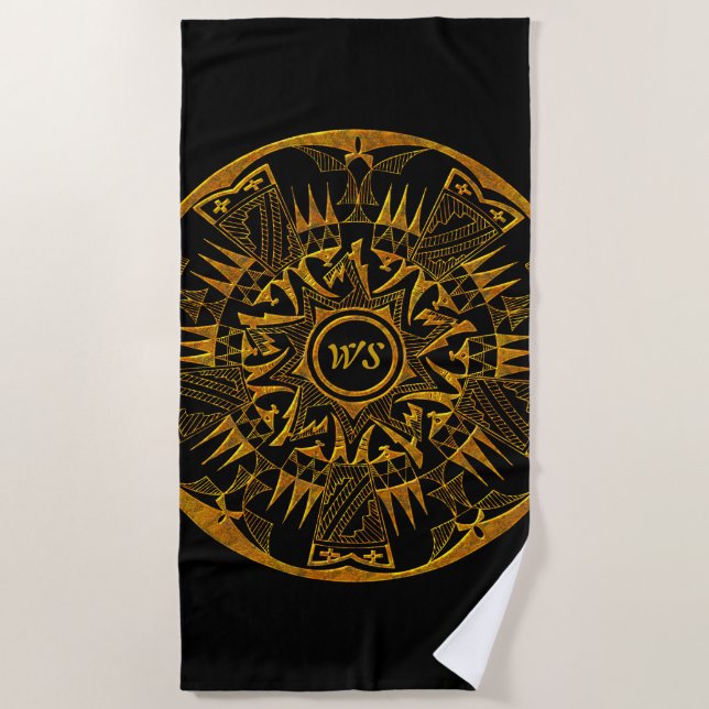 Native American 1 Beach Towels (Front)