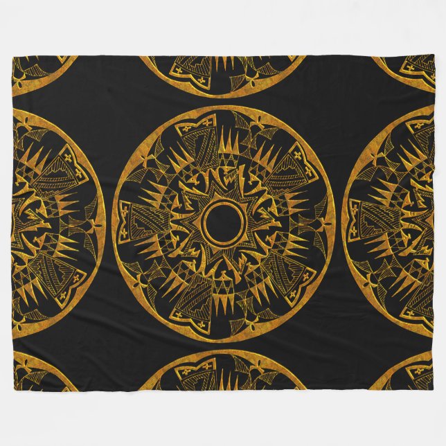 Native American 1 Fleece Blanket (Front (Horizontal))