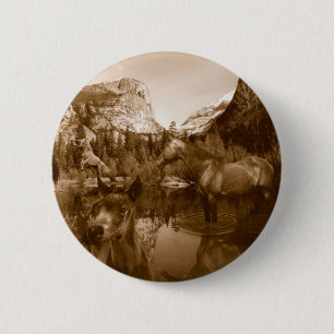 native american 6 cm round badge