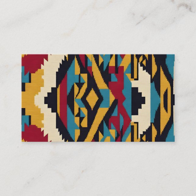 Native American Abstract Tribute 01 Business Card (Front)