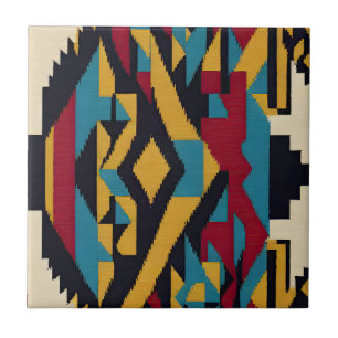 Native American Abstract Tribute 01 Ceramic Tile