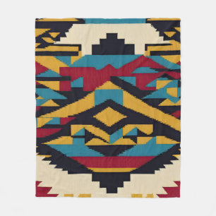 Native American Abstract Tribute 01 Fleece Blanket
