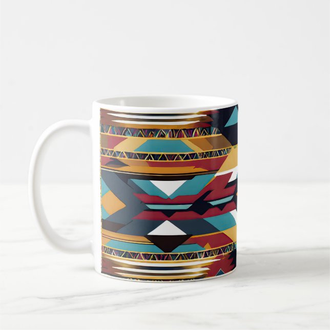 Native American Abstract Tribute 02 Coffee Mug (Left)