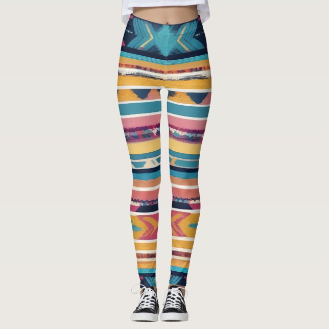Native American Abstract Tribute S13 Leggings (Front)