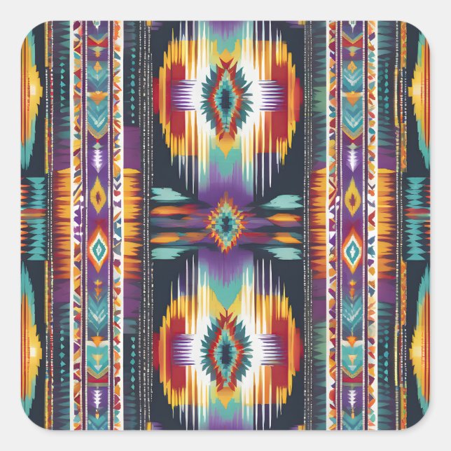 Native American Abstract Tribute S4 Square Sticker (Front)