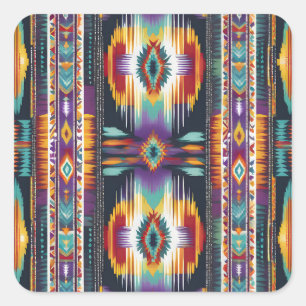 Native American Abstract Tribute S4 Square Sticker