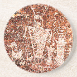 Native American Ancient Astronauts Petroglyph Coaster