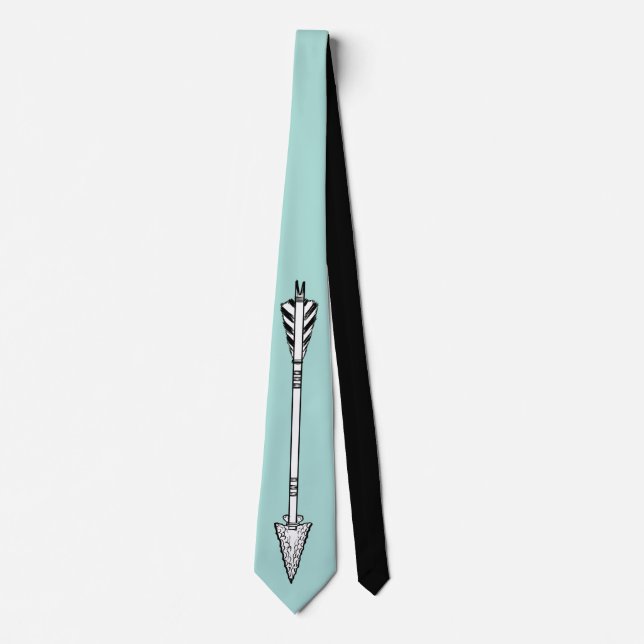 Native American Arrow Turquoise Tie (Front)