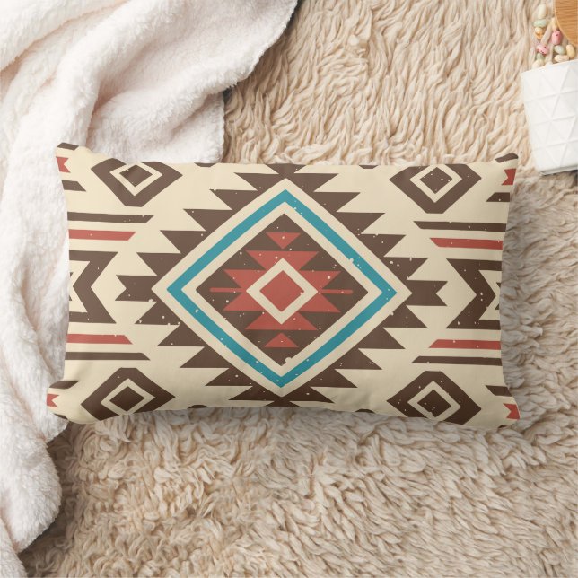 Native American Art Lumbar Cushion (Blanket)