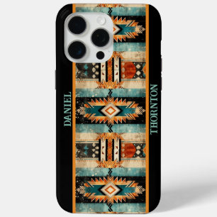 Native American Aztec Design Personalised iPhone 15 Pro Max Case