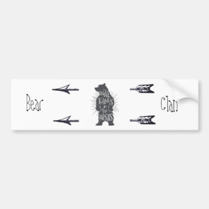 Native American Bear Clan Auto Bumper Sticker