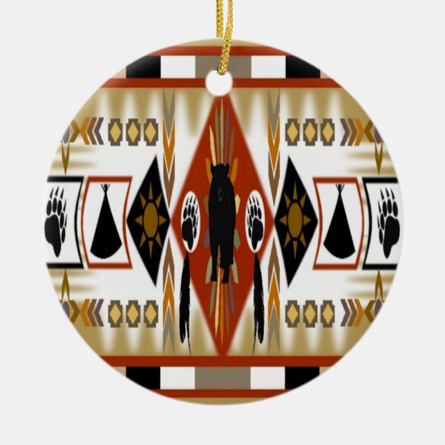 Native American Bear Clan Ornament (Front)