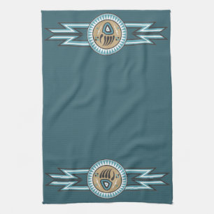 Native American Bear Paw Tea Towel