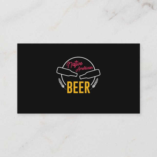 Native American Beer Business Card (Front)