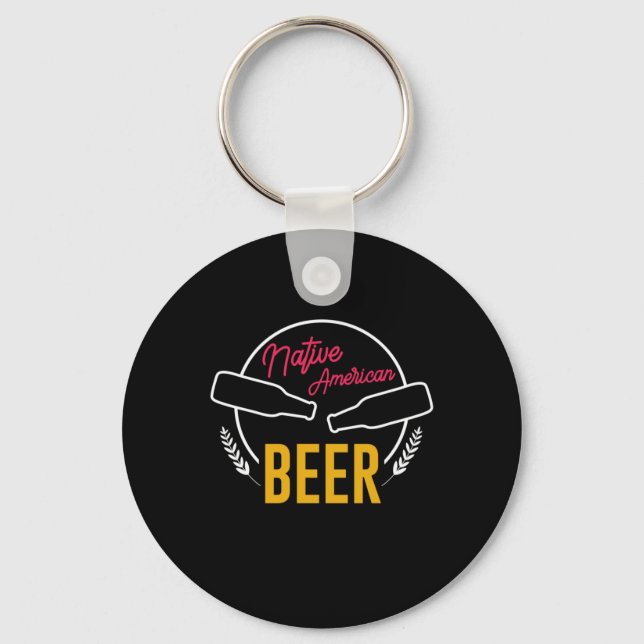 Native American Beer Key Ring (Front)
