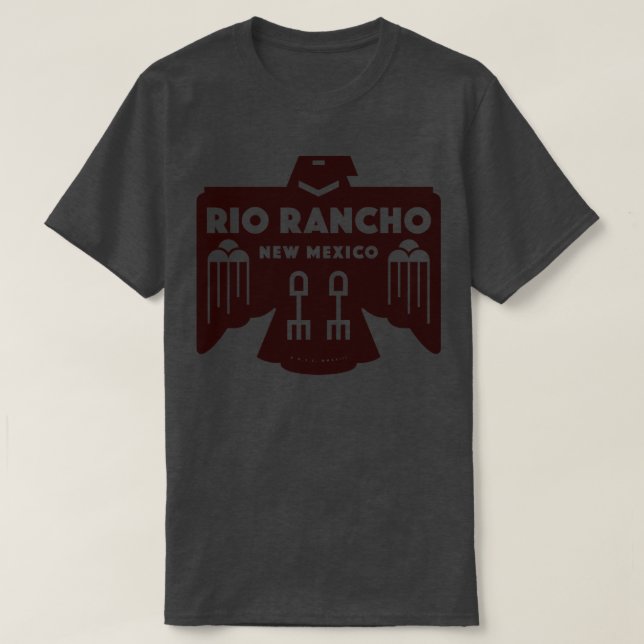 Native American Bird Rio Rancho New Mexico Brown T-Shirt (Design Front)