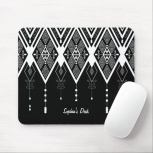 Native American Black And White Custome Mouse Pad