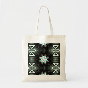 native american blue star-burst tote bag