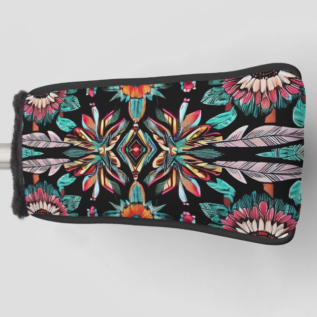 Native American Bohemain Golf Head Cover (Front)