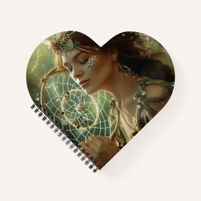 Native American Boho Dreamcatcher Tribal Photos Notebook (Front)