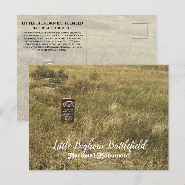 Native American Burial Ground, Little Bighorn  Postcard (Front/Back)