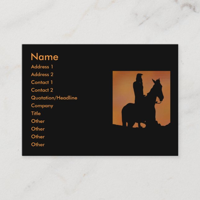 Native American Business Card (Front)
