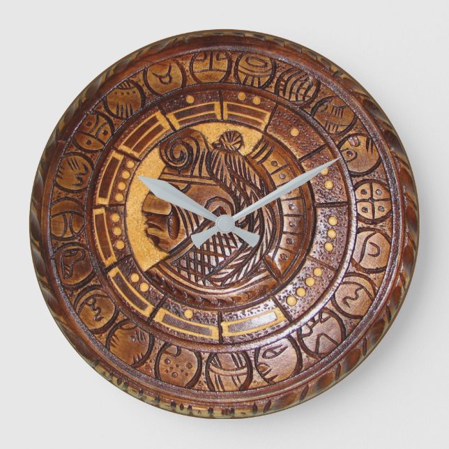 Native American Calendar Large Clock (Front)