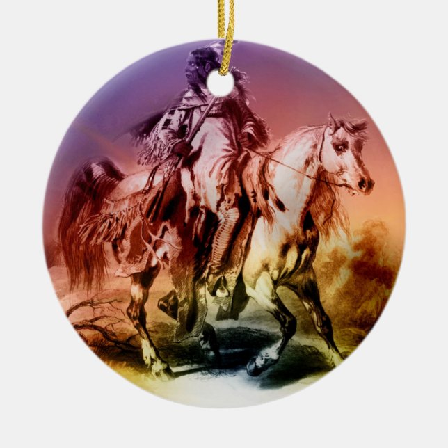 Native American Ceramic Tree Decoration (Front)