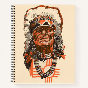 native American chief notebook