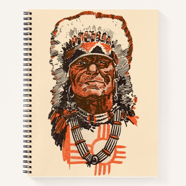 native American chief notebook (Front)