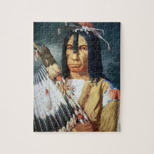 Native American Chief of the Cree people of Canada Jigsaw Puzzle